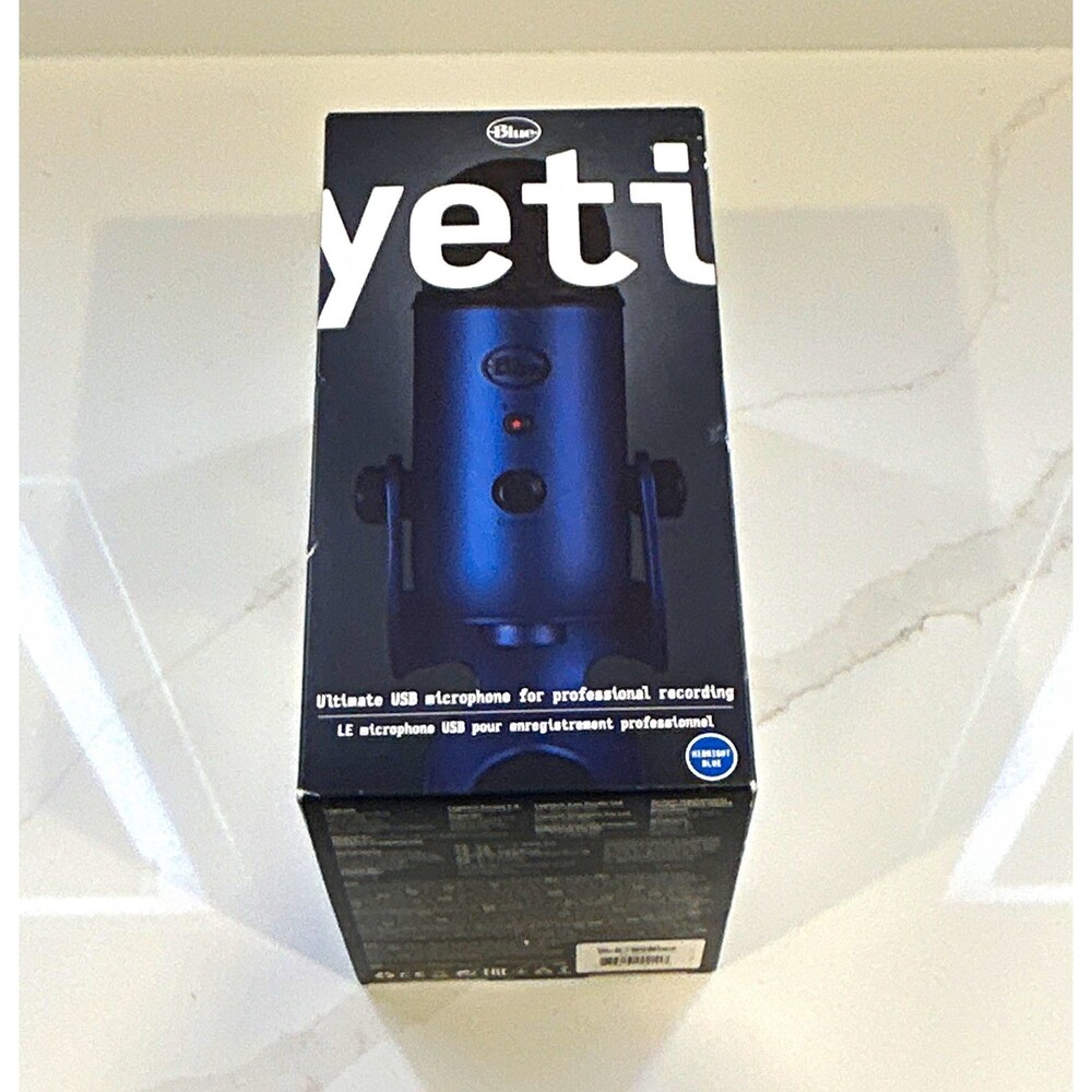 Blue Yeti USB Wired Condenser Desktop Mic, Mute/Gain, Cardioid/Stereo